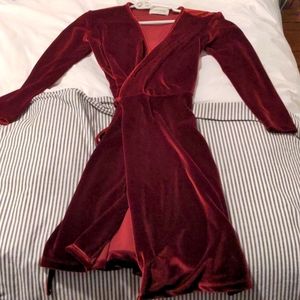 Velvet Wrap Dress